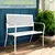 Ecofynd White 3 Seater Garden Bench 1.8ft(D) X 4.1ft(W) X 3.1ft(H) Waterproof Seating Bench for Indoor & Outdoor