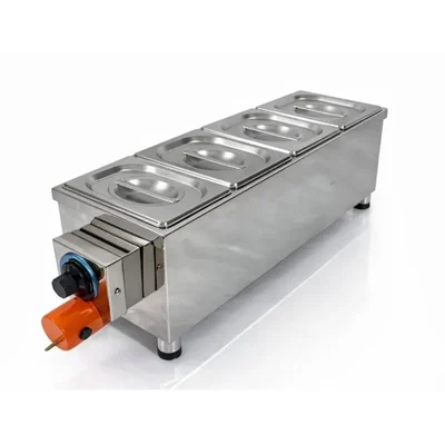 Premium Quality Superior 2000W, 4-Pot Stainless Steel Chocolate Melter with 1.5L Capacity Per Pot for Commercial Use