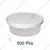 Disposable White Paper Bowls with Lids, 350 ml (500 Pcs)