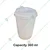 100 Pcs, 360ml White Double Walled Paper Cup With Lid for Coffee, Tea Servings and Takeaway