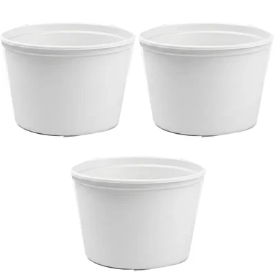 150ml x 1000pcs White Disposable Small Paper Tubs without Lid, 195GSM for Picnic, Travel, Food Truck