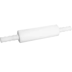 White Food Grade Plastic Ball Bearing Non-Stick Rolling Pin for Fondant, Pie Crust, Cookie, Pastry, Pasta, Pizza Dough(Size-3X16 inch)