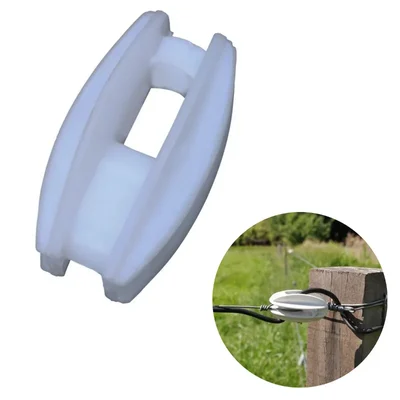 Agriansh White Plastic Solar Zatka Machine Fencing Corner Insulator(Pack-50 Pieces)
