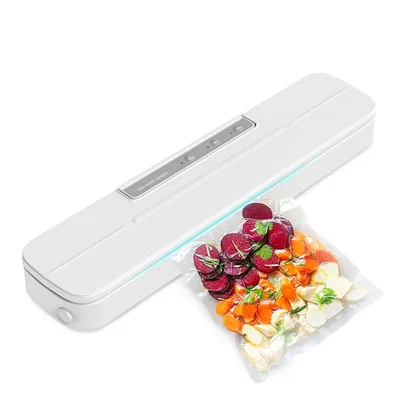 GIGAWATTS (Model - QH-66-W) White Mini Portable Vacuum Sealer With Buzzer Sound Bag cutter
