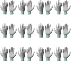 Delight Pack of 12 MPUT14-W White PU Top Gloves(Size-Small)