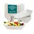 100 Pcs, 500ml 330GSM White Paper Disposable Boat Trays for Salad, Fruit, Cookies Servings