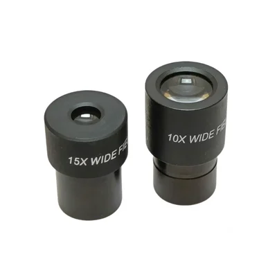 Cometek Wide Field 10x and 15x Microscope Eyepiece Lens with 23.2 mm Diameter 2 Pieces