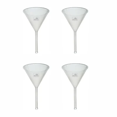 Bello 4 pcs Polypropylene Funnel of 35mm Diameter for School, College Laboratory