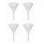 Bello 4 pcs Polypropylene Funnel of 35mm Diameter for School, College Laboratory