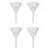 Bello 4pcs Polypropylene Funnel of 75mm Diameter for Liquid Transfer