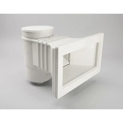 Wide Mouth Wall Skimmer with 150L/Min Flow Rate and White ABS Body