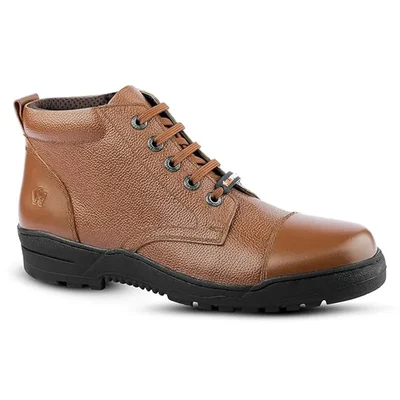 Wildfoot Charlie Unisex Police Boot, Full Grain Uniform Leather Shoes for Men & Women(Size-4)