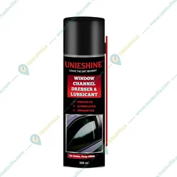 UNIESHINE Window Channel Dresser and Lubricant Spray 500 ml for Car Doors Sunroofs Rubber Seals and Weather Strips