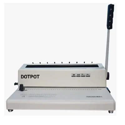 Dotpot Mini Wirobind Manual A4 Wire Binding Machine With 34 Holes & 12 Sheets Punch, Binds Up To 120 Sheets For Office
