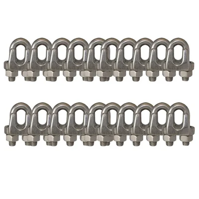 Heavy Duty Wire Rope Clamp (Size-3 mm,Pack-20 Pcs)
