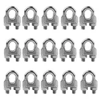 Safelift 10 mm 15 Pcs Heavy Duty Wire Rope Clamp