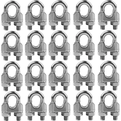 Safelift 6 mm 20 Pcs Heavy Duty Wire Rope Clamp
