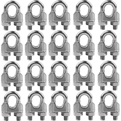 Safelift 6 mm 20 Pcs Heavy Duty Wire Rope Clamp