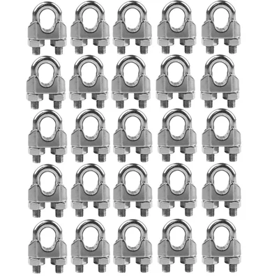 Safelift 8 mm 25 Pcs Heavy Duty Wire Rope Clamp