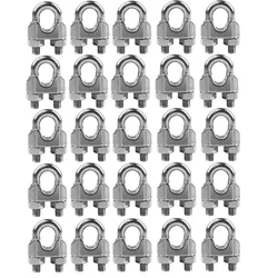 Safelift 8 mm 25 Pcs Heavy Duty Wire Rope Clamp