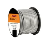 Leo 7x19 Ungalvanized Mild Steel Wire Rope, Grade- MS 1770 (Size-8 mm, Rope Length-50 Meter)