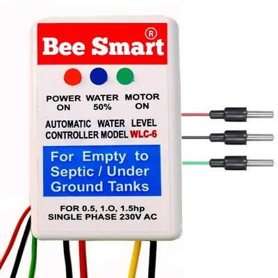 Bee Smart Automatic Water level controller for Empty to Septic & Underground tanks (WLC-6) - 1 Year Warranty