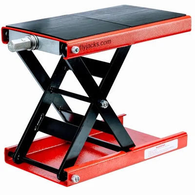 Flyjack 1300 lbs Wide Deck Center Scissor Jack for Cruiser & Adventure Motorcycle Workshop Maintenance