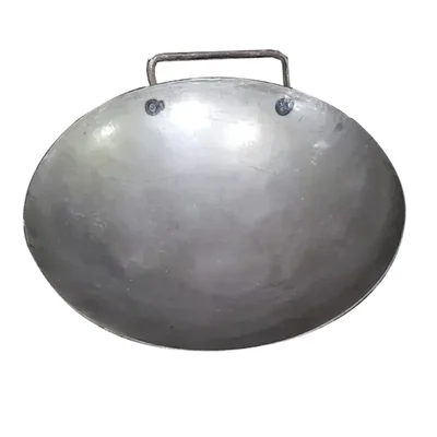 SBWG Commercial 17 Inch Round Iron Wok Kadai For Hotel/Food Stall Usages