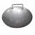 SBWG Commercial 17 Inch Round Iron Wok Kadai For Hotel/Food Stall Usages