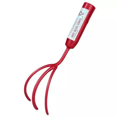 Global Nature Agro 3 Tine Hand Cultivator (11 Inch) Without Handle, For Weeding, Loosening Soil & Aeration, GNTP-401