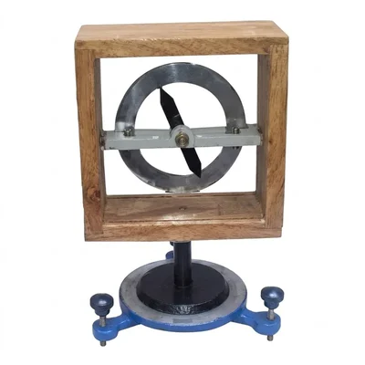 Elecopto Wooden Case Dip Circle | Dual Axis Scale | Earth Magnetism Measurement | Anti-Static Shielded Enclosure