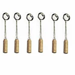 Mira Steel 9 No Ladle with 7 Inch Dia and Wooden Handle ( Pack of 6)