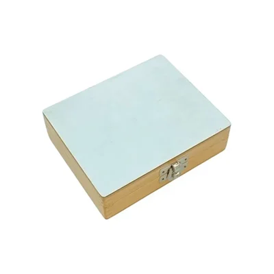 COMETEK Wooden Slide Box for 25 Slides (75x25mm)|Premium Microscope Slide Storage Organizer with Secure Metal Latches