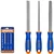Wadfow 3 Pcs Flat, Half-Round, Round Wood File Set (WSF1403)
