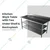 Vinayak Machines SS 44 X 24 X 34 Inches +4 Inch Backsplash and Two Under Shelves Kitchen Working Table