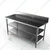 SS 60X24X34 Inches +4 Inch Backsplash and Two Under Shelves Kitchen Working Table