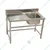 45x24X32 inch Working Table with Sink and Backsplash For Kitchen, Hotel, Hospital