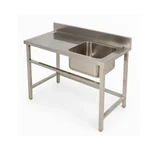 45x24X32 inch Working Table with Sink and Backsplash For Kitchen, Hotel, Hospital