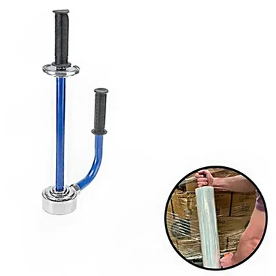 Stretch Film Wrap Dispenser for Film with Plastic Handle for Film wraps on Pallets, Boxes, and Packaging Items