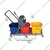 Heavy Duty 60 Liters Triple Bucket Mop Wringer Trolley