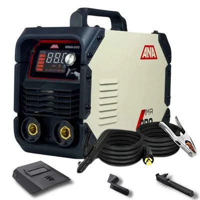 XLNT 200A MMA IGBT Technology Welding Machine With Electrode Holder, Earth Clamp, Welding Mask & Cleaning Brush (MMA200 ANA)