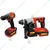 XLNT 21V Li-Ion Cordless Rotary Hammer, Angle Grinder, Impact Wrench & Electric Drill Combo Kit With Accessories