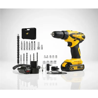XLNT 12V 10mm 350-1350RPM Cordless Drill Kit XTCDS 126