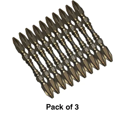Xtra Power Gold 65 mm and 100 mm High Torque Screw Driver Bits(Size-65 mm,Pack-3 pcs)