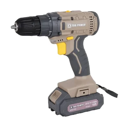 Xtra Power 10 mm 21V Cordless Drill Machine With Battery, Charger & Accessories, 1400 RPM (XPC-DM-02)