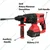 Xtra Power 26 mm Cordless Rotary Hammer with Accessories, 1000 RPM (XPT 595)