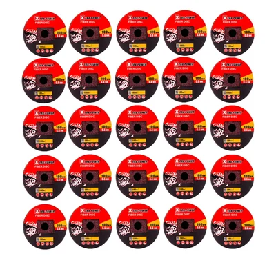 Xtra Power 4 inch (0.6 mm) Fiber Disc for Grinding and Finishing Metal(Grit-24,Pack-25 pcs)