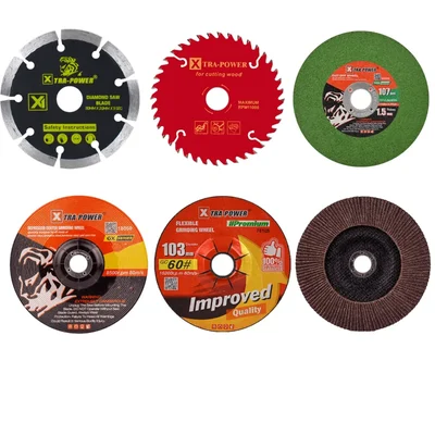 Xtra Power 6 Pcs 4 Inch (100mm) Wheel Combo For Marble, Metal & Wood Cutting, Grinding, Polishing