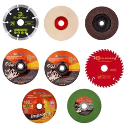 Xtra Power 100mm(4') 8 Pcs Wheel Combo For Cutting, Grinding, Buffing, Sanding & Polishing