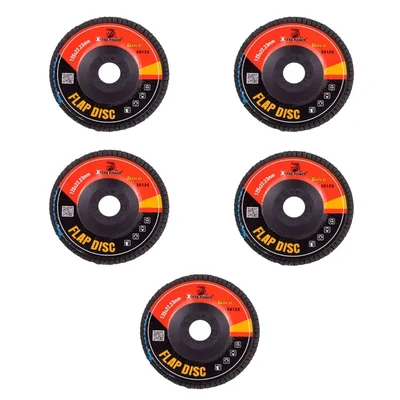 Xtra Power Gold 5 inch Flap Disc for Grinding, Sanding and Finishing(Grit-60,Pack-5 pcs)